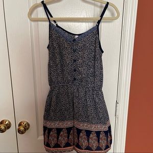 Navy, floral pattern, romper, perfect for summer